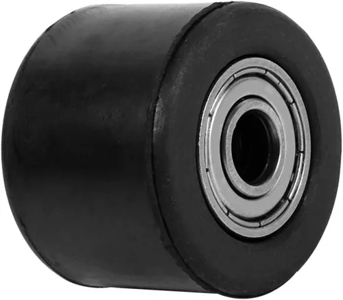 Miniatura 2 de Rueda de polea tensor de cadena de goma y hierro, negro, diámetro interior: 0.315 in, diámetro externo: 1.4 in, para moto de cross
