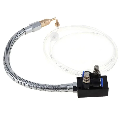 ChgImposs Sistema de pulverización de lubricación de refrigerante de niebla con válvula de retención y boquilla de metal, kit de enfriamiento de