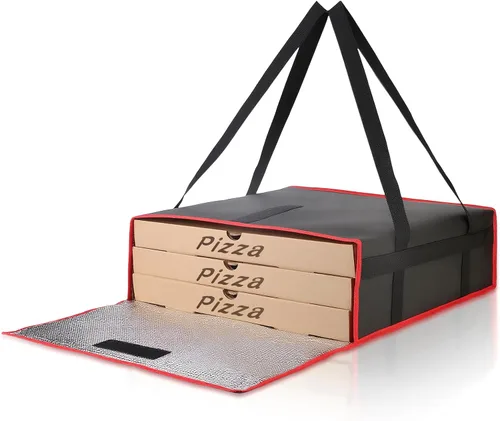 Miniatura 24 de Bodaon Bolsas de pizza para entrega, bolsa de entrega de pizza aislada para conductores de entrega, 20 x 20 x 6 pulgadas, bolsas calentadoras