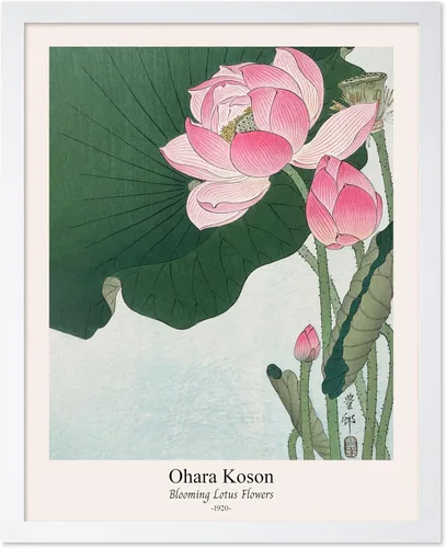 Miniatura 26 de Poster Master Vintage Ohara Koson Poster - Retro Blooming Lotus Flowers Print - Japanese Art - Flower Illustration - Aesthetic Design - Floral