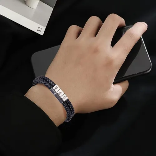 Miniatura 5 de Pulsera de cuero para hombre (mahua/matikou/yuanquan/8 Infinity)
