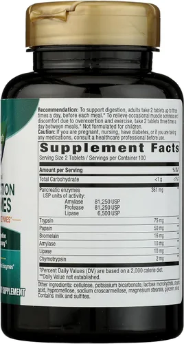 Miniatura 6 de Nature's Way La megacima, enzimas pancreáticas y sistémicas*, alivia el dolor muscular ocasional debido al sobreesfuerzo y el ejercicio*, soporte