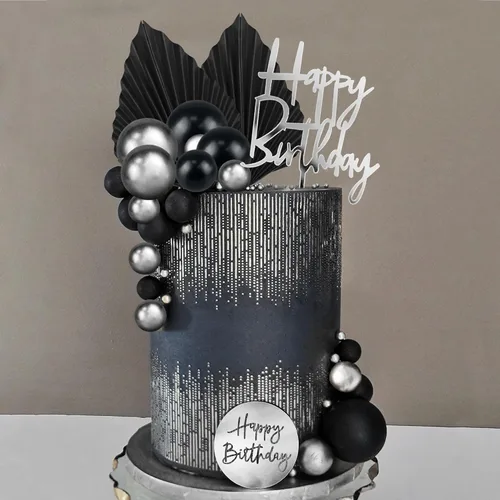 Miniatura 9 de 25 PIEZAS Decoración de Pastel de Cumpleaños de Acrílico con Números 0-9, Decoración de Tarta con Corona, Decoración de Pastel en Forma de Bola