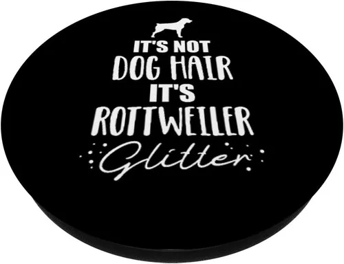 Miniatura 2 de No es pelo de perro, es Rottweiler PopSockets agarre y soporte para teléfonos y tabletas, Negro