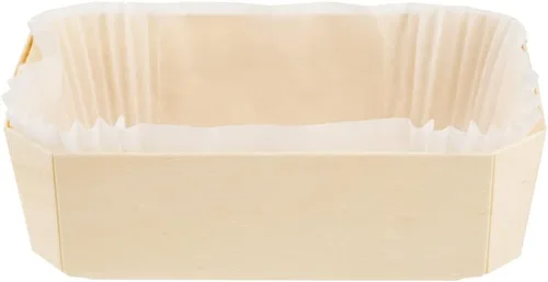 Miniatura 12 de Restaurantware Taipei - Moldes de madera para hornear de 17 onzas, 100 moldes desechables listos para horno, con forros de papel, recipientes