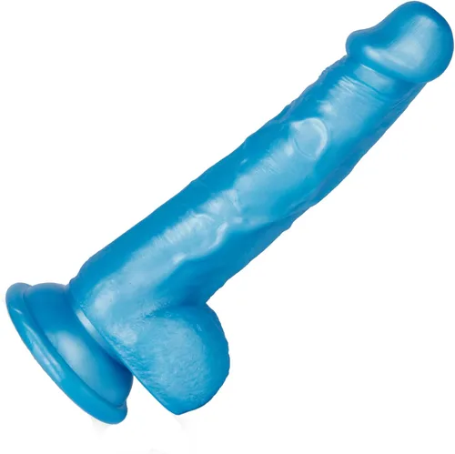Miniatura 15 de Consolador de silicona transparente de 8.2 pulgadas con forma de confeti y base de succión acampanada para uso con manos libres, consolador flexible