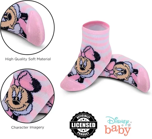 Miniatura 4 de Disney Paquete de 10 calcetines para bebé, niñas Minnie Mouse, multicolor, 0-24 meses
