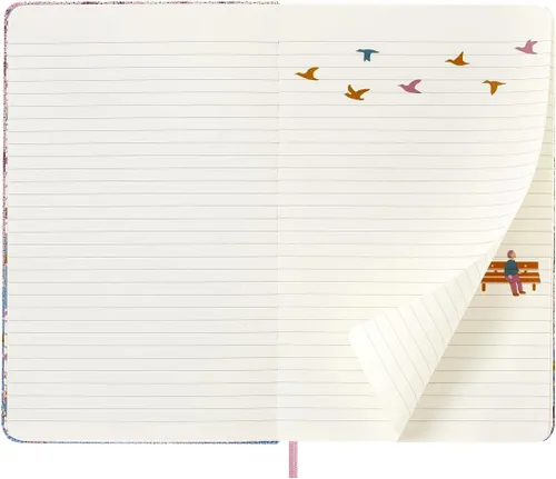 Miniatura 10 de Moleskine Edición Limitada Sakura - Cuaderno, tapa dura, grande (5 x 8.25 pulgadas), a rayas/con líneas, Caja de Coleccionista Premium Swan