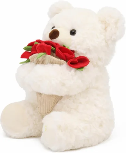 Miniatura 2 de Ramo de peluche de oso de peluche, ramo de peluche de rosas, sombrero de flores romántico, peluche de oso, perfecto como cumpleaños y vacaciones
