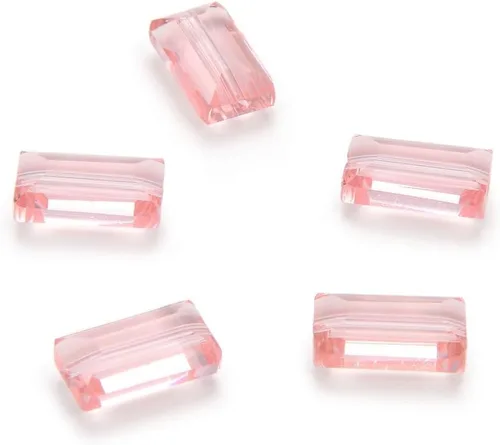 Miniatura 13 de 25 piezas Adabele cuentas austriacas de cristal facetado de 14 mm, rectangulares sueltas, amatista, compatibles con cristales Swarovski Preciosa