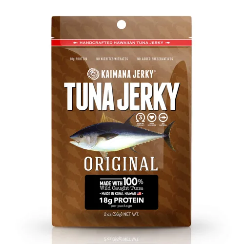 Miniatura 16 de Kaimana Ahi Atún Jerky, chile hawaiano, 2 onzas, capturado en la naturaleza, alto en Omega 3, totalmente natural, fabricado en los Estados Unidos