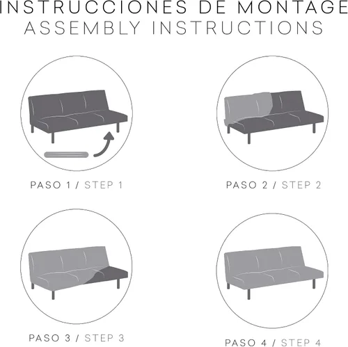 Miniatura 5 de Eysa Poseidon - Funda elástica para sofá de 3 plazas con clic en color 03