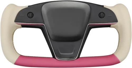 Miniatura 31 de MEWANT Funda para volante de automóvil de piel sintética cosida a mano para Tesla Yoke Model S Plaid 2021-2023/Model X 2021-2023, accesorios