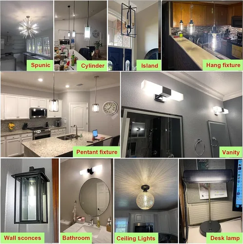 Miniatura 5 de Bombilla LED E26 de 7.3 pulgadas de 6 W, igual a 80 W, 4000 K, bombillas Edison blancas neutrales regulables, T10 T9 de vidrio transparente tubular