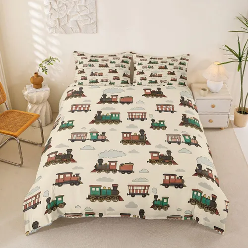 Miniatura 47 de Feelyou Race Car Duvet Cover Twin Size Boys Girls Speed Sports Car Bedding Set Breathable Soft Racing Comforter Cover 2Pcs Black White Checked