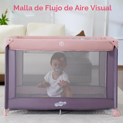 Miniatura 5 de Pamo Babe Empaca y juega con el moisés, corralito portátil rosa para bebé