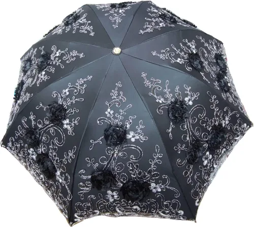 Miniatura 18 de WENDIN Sombrilla de encaje plegable vintage Paraguas gótico lluvia Anti-UV protección de encaje parasol cúpula Foto Props niñas sombrilla paraguas