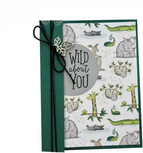 Miniatura 4 de Wild About You - Juego de sellos y troqueles para hacer tarjetas, sellos transparentes y troqueles de corte de metal para álbumes de recortes