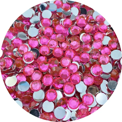 Miniatura 9 de 3000 diamantes de imitación de resina de 0.197 in con parte trasera plana redonda negra para manualidades, diamantes de imitación brillantes