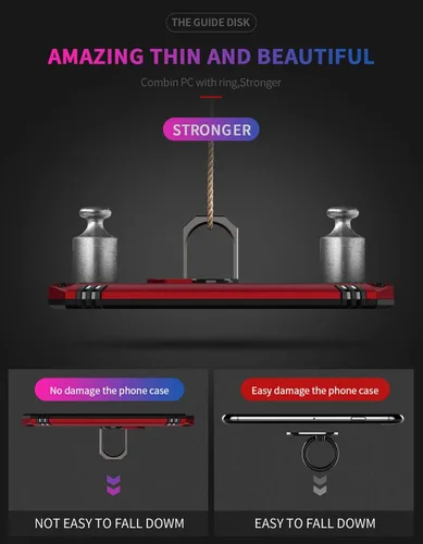 Miniatura 8 de Carcasa de grado militar para Motorola Moto G6, anillo giratorio de metal 360, soporte magnético para montaje en automóvil, protección resistente a