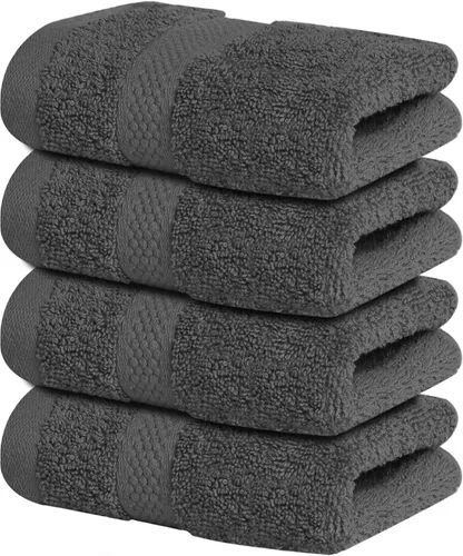 Miniatura 46 de Infinitee Xclusives Toallas de lujo para la ducha [13 x 13] – 100% algodón [paquete de 12], toallas faciales suaves y absorbentes para baño, Gris