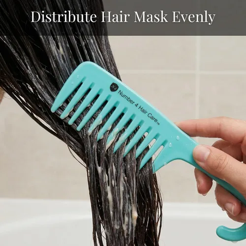 Miniatura 6 de Peine desenredante para cabello, cepillo de cabello para cabello húmedo y seco, peine de dientes anchos 2 en 1 para damas, hombres y niños