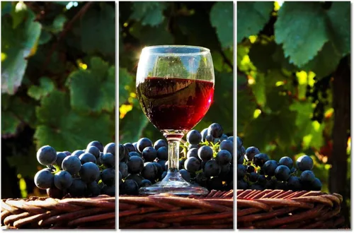 Miniatura 131 de Obra de arte para paredes del hogar, 3 paneles de letras de vino tinto, pinturas de corcho, impresiones HD, arte de pared de corcho de vino sobre