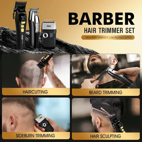 Miniatura 6 de DSP® Cortadora de pelo, recortadora, kit de afeitadora de barba para hombres, juego de peluquería profesional para cortar cabello y barba, Juego