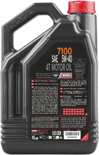 Miniatura 2 de Motul 7100 4T 5W40 Aceite de motor 100% sintético 4 litros (104087)