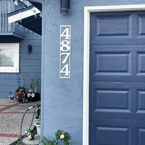 Miniatura 3 de Números de casa para exteriores, números de dirección de metal personalizados para casa, letrero de dirección personalizado vertical horizontal