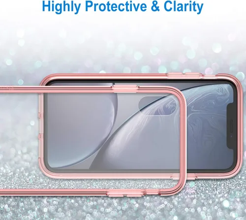 Miniatura 7 de JETech - Funda para iPhone XR de 15,5 cm, cubierta a prueba de golpes sin amarillamiento, parte trasera transparente antiarañazos (oro rosa)