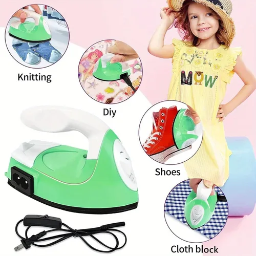 Miniatura 4 de Mini máquina de plancha de calor, mini plancha eléctrica portátil, pequeña prensa de calor, mini prensa de plancha para ropa, zapatos, bolsas