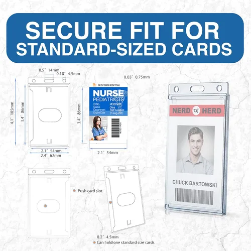 Miniatura 7 de Soporte transparente esmerilado de carga lateral con muesca para el pulgar, funda rígida de identificación RFID para llave de automóvil, tarjetas