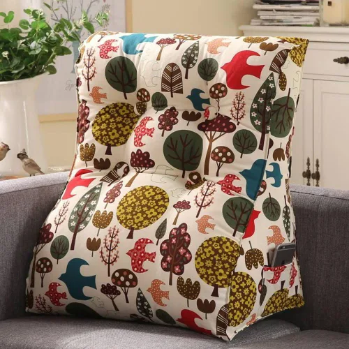 Miniatura 9 de WOWMAX Almohada de lectura curva para adulto, almohada de espalda elevada para sentarse en la cama, almohada de apoyo de espalda para sofá, almohada