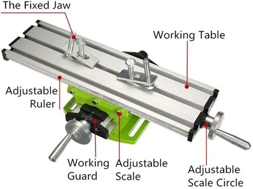 Miniatura 2 de Lukcase® Mesa de trabajo multifunción, mesa de trabajo para molienda, mesa de taladrado/perforación.