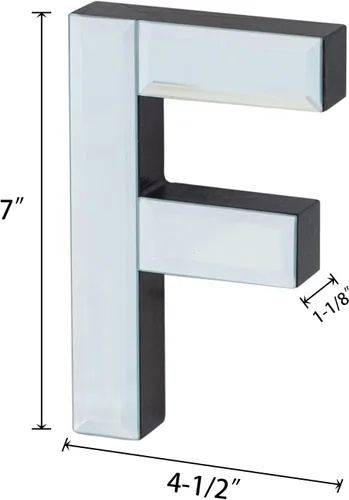 Miniatura 2 de COLLECTIVE HOME - Letra decorativa de madera y vidrio espejado de 7 pulgadas de alto, decoración de pared para el hogar, el dormitorio y la oficina.
