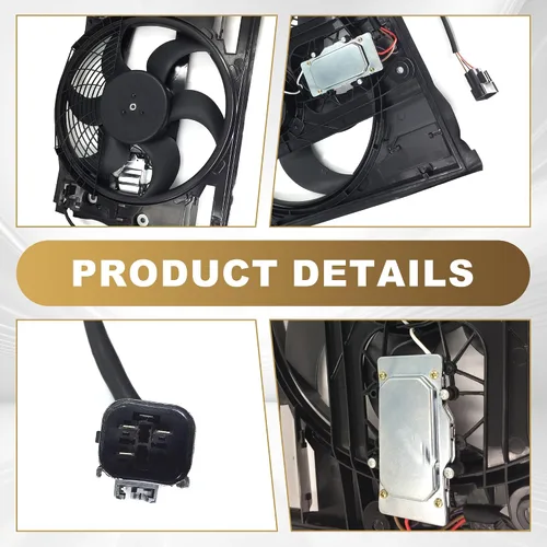 Miniatura 6 de Ensamble de ventilador de refrigeración del radiador PartsFlow para BMW 325Ci/330Ci/320i/325i/325xi/330i/323Ci/323i/328Ci/328i 1999-2006 64546905076