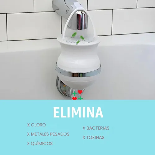 Miniatura 3 de Filtro de Baño Tubo 2.0 - El Filtro de Agua de Baño Original de 8 Etapas para Grifo de Tina - Elimina el 99% del Cloro y Contaminantes - Sin BPA