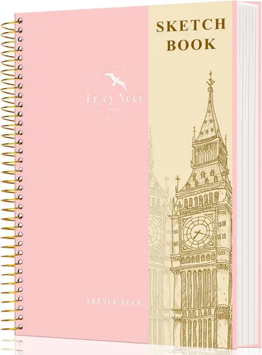 Miniatura 10 de FLYING EAGLE Cuaderno de bocetos de tapa dura para dibujar de 8.5 x 11 pulgadas, cuaderno de bocetos en espiral para adultos, mujeres y niños