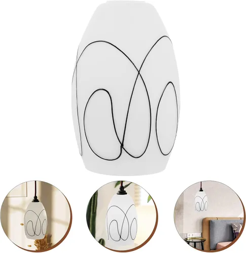 Miniatura 2 de OSALADI Elegante pantalla de cristal moderna lámpara colgante pantalla reemplazo lámpara cubierta para la luz de techo sala de estar