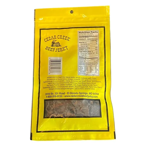 Miniatura 2 de Cedar Creek Beef Jerky, Secado al aire en rodajas finas, paquete de 4 onzas, sin conservantes artificiales, carne de res alimentada con pasto