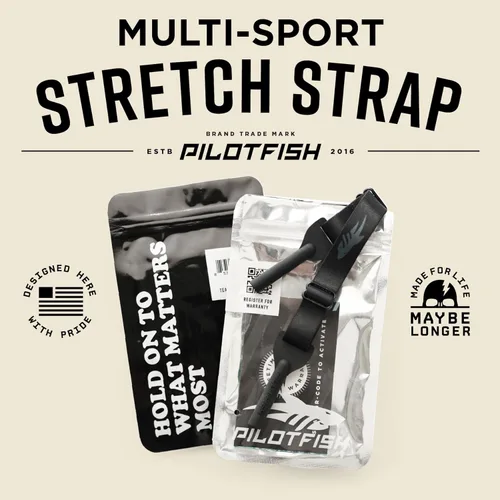 Miniatura 6 de Pilotfish Correas flexibles para gafas, ajustables para deportes, se adaptan a anteojos y lentes de sol Negro