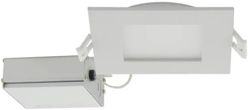 Miniatura 3 de Satco CCT Downlight LED de ajuste delgado con lente plana con controlador remoto, cuadrado de 8 pulgadas, color blanco