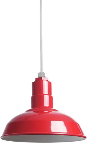 Miniatura 108 de Steel Lighting Co. El Segundo - Lámpara de granero Colgante montado en el techo Domo de 12 pulgadas Vástago de 12 pulgadas Luz de acero