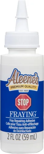 Aleene's Adhesivo para detener el deshilachado y reparación de bordes, pegamento sellador de costuras para bordes deshilachados en tela, 2 fl oz