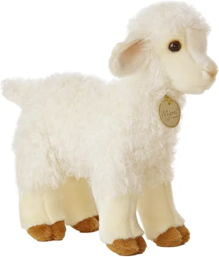 Miniatura 7 de Muñeco de peluche de cordero bebé Aurora World Miyoni, 7 pulgadas Crema
