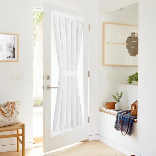 Miniatura 104 de NICETOWN - Cortinas transparentes para puerta de ventana, tratamiento de ventana lateral para puertas estrechas de vidrio/cocina/puerta delantera