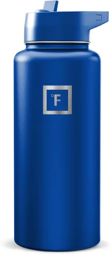 Miniatura 79 de IRON °FLASK Frasco de hidratación para acampar y senderismo con pajilla, botella de agua deportiva de acero inoxidable con aislamiento de boca