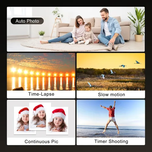 Miniatura 7 de Videocámara de video 4K, cámara de vlogging UHD de 64MP para YouTube TikTok, lente dual de 120° gran angular, pantalla IPS de 3.0 pulgadas, zoom