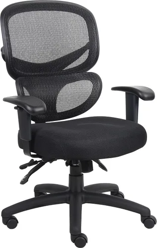 Miniatura 8 de Boss Office Products - Silla multifunción para tareas en negro, espalda media (B6338)